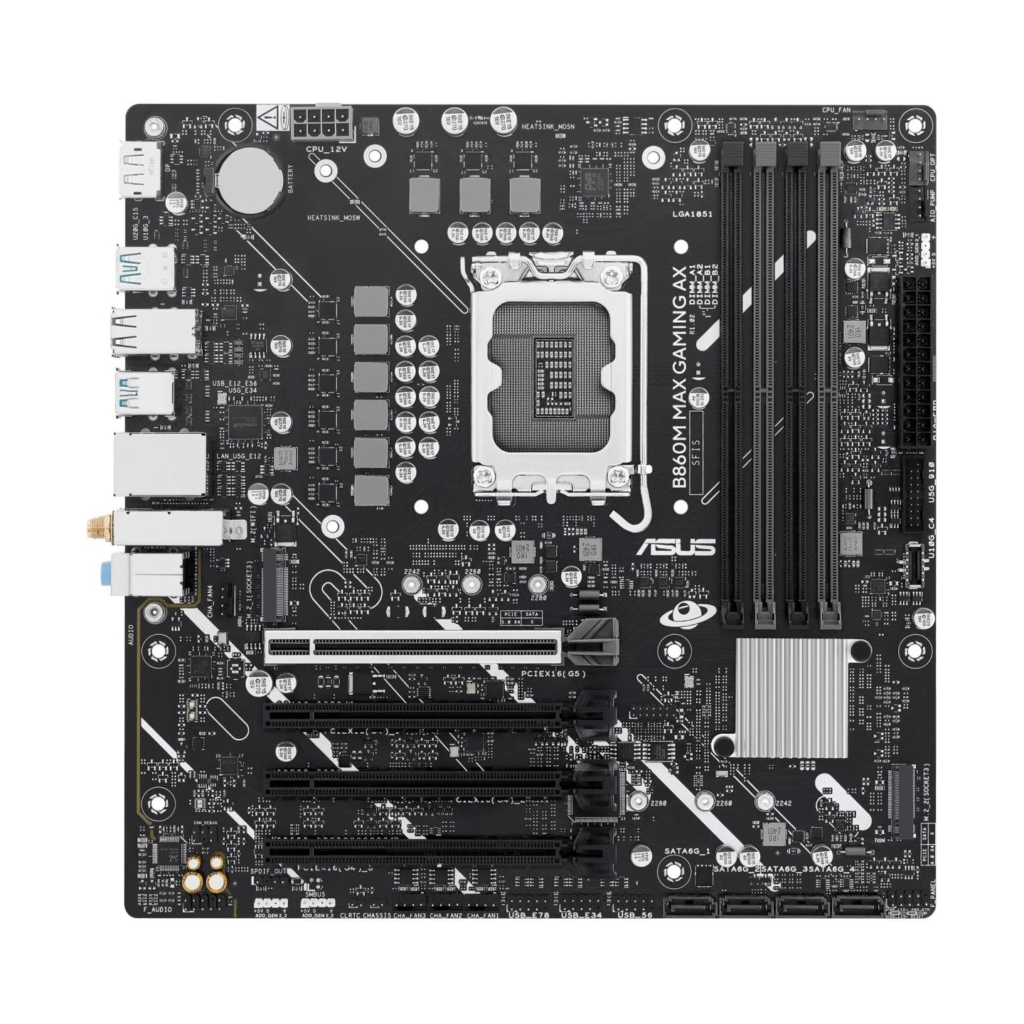 Asus Mainboard|ASUS|Intel B860 Express|LGA1851|Micro-ATX|Memory DDR5|Memory slots 4|B860MMAXGAMINGAX