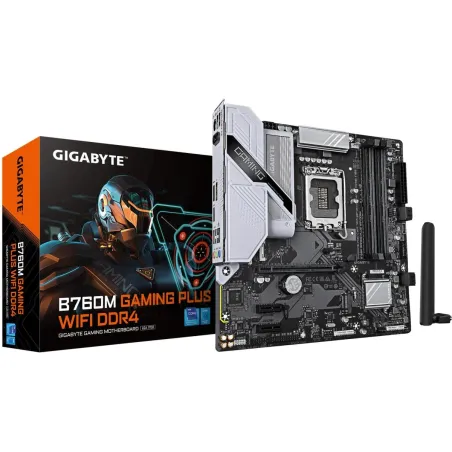 Gigabyte Mainboard|GIGABYTE|B760M GAMING PLUS WIFI DDR4 (REV. 1.1)|Intel B760|LGA 1700|micro ATX|RAM DDR4-SDRAM|4xSlots|Wi-Fi Ye