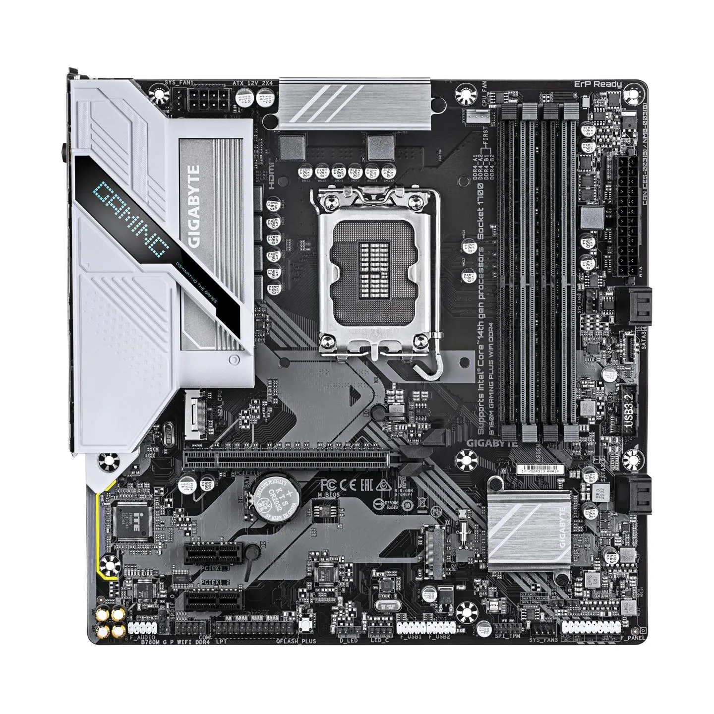 Gigabyte Mainboard|GIGABYTE|B760M GAMING PLUS WIFI DDR4 (REV. 1.1)|Intel B760|LGA 1700|micro ATX|RAM DDR4-SDRAM|4xSlots|Wi-Fi Ye
