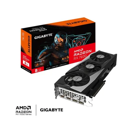 Gigabyte Graphics Card|GIGABYTE|AMD Radeon RX 7600|8 GB|GDDR6|128 bit|PCIE 4.0 16x|2xHDMI|2xDisplayPort|GV-R76GAMINGOC-8GD1.1