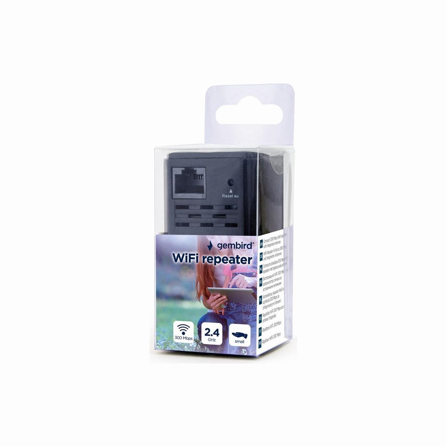 Gembird WRL REPEATER 300MBPS/BLACK WNP-RP300-03-BK GEMBIRD