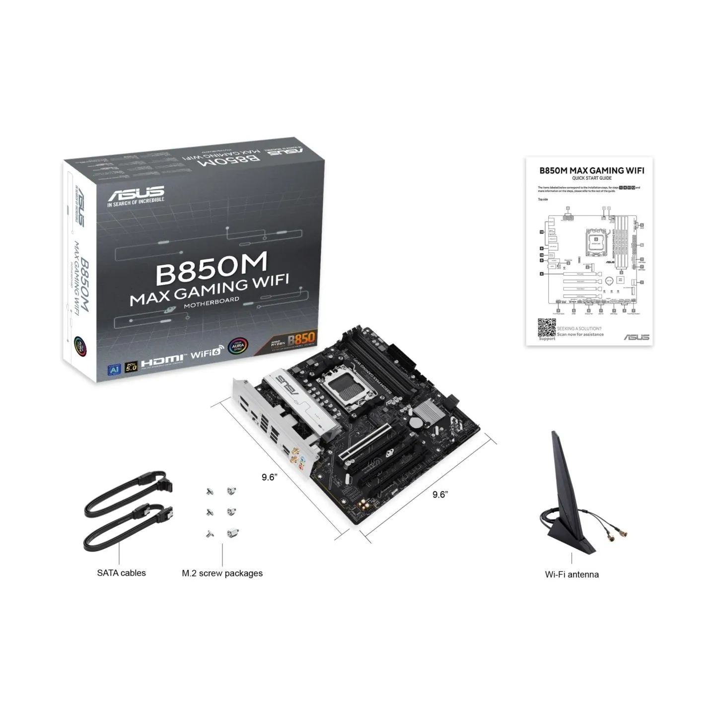 Asus Mainboard|ASUS|AMD B850|SAM5|Micro-ATX|Memory DDR5|Memory slots 4|3xPCI-Express 4.0 16x|1xPCI-Express 5.0 16x|3xM.2|1xHDMI|