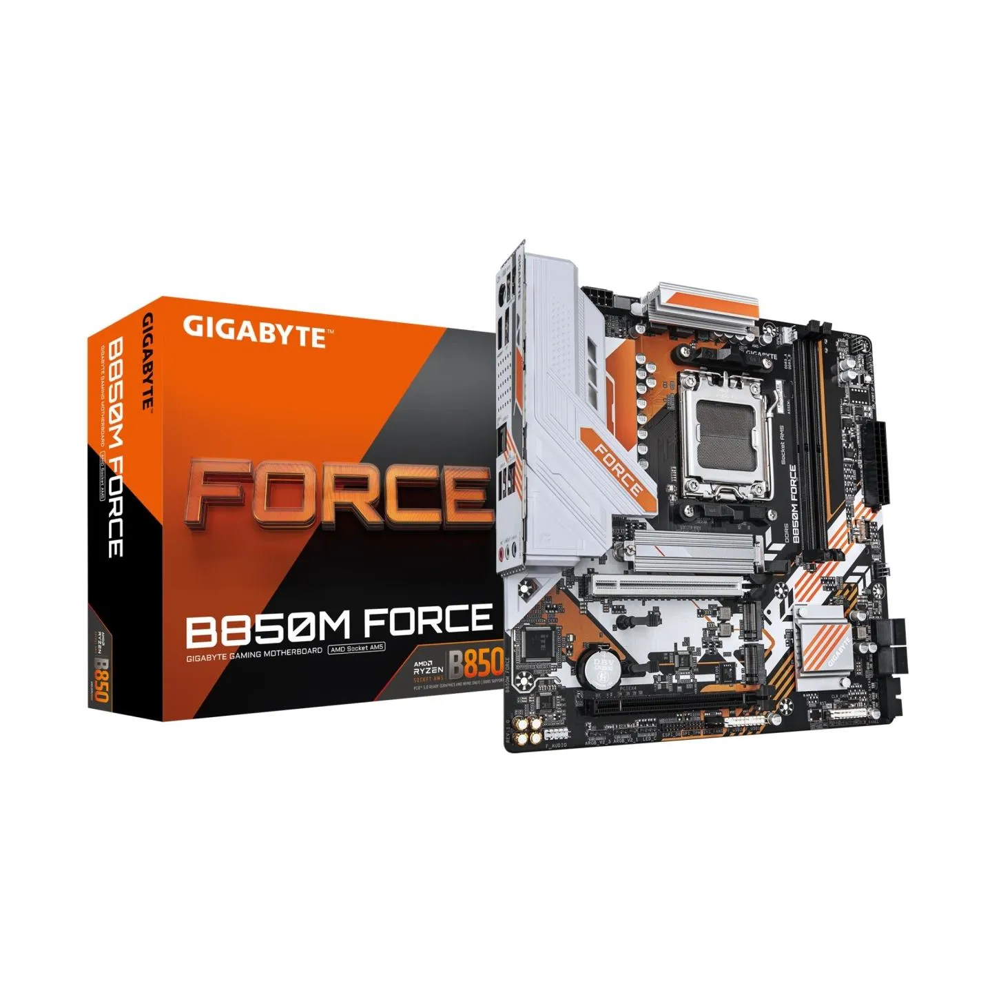 Gigabyte Mainboard|GIGABYTE|AMD B850|Socket AM5|micro ATX|RAM DDR5-SDRAM|2xSlots|3xNumber of M.2 (M) slots|B850MFORCE1.1