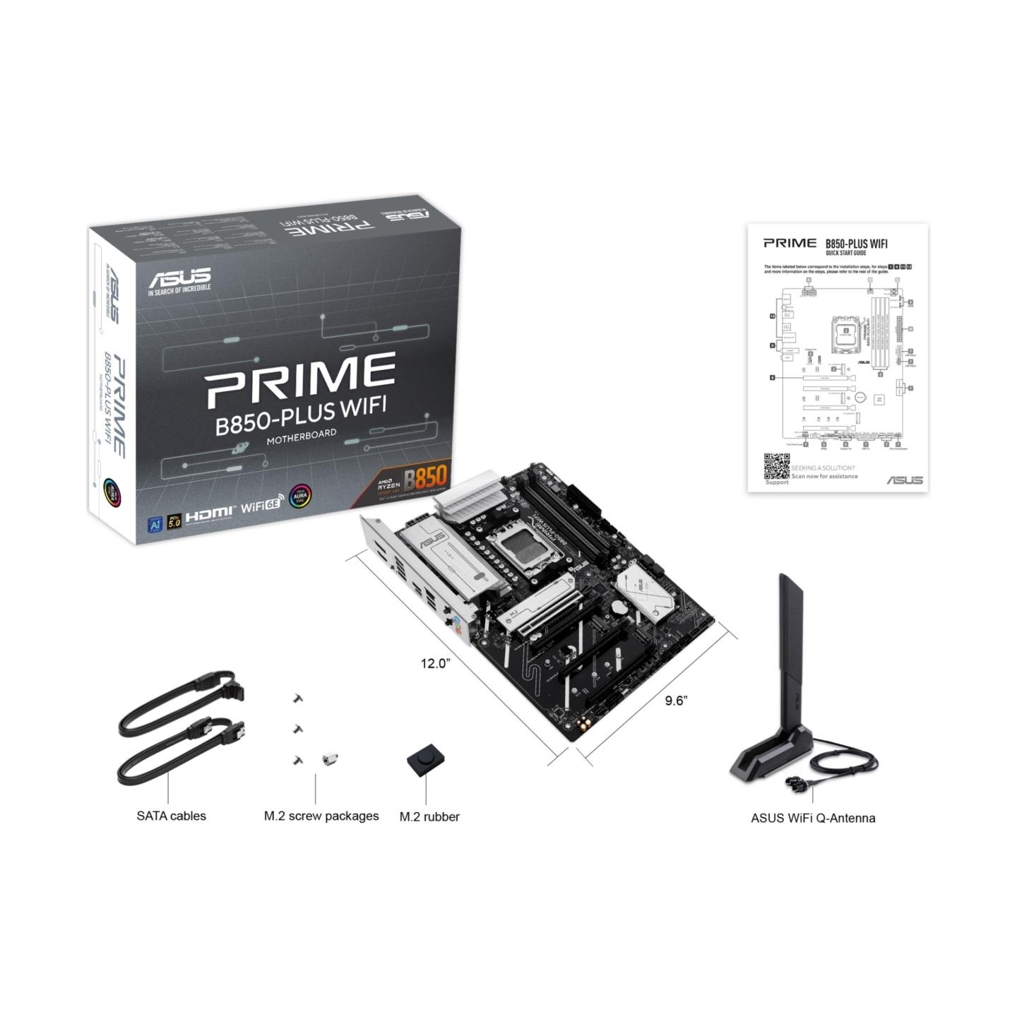 Asus Mainboard|ASUS|AMD B850|SAM5|ATX|Memory DDR5|Memory slots 4|2xPCI-Express 3.0 16x|1xPCI-Express 4.0 16x|1xPCI-Express 5.0 1