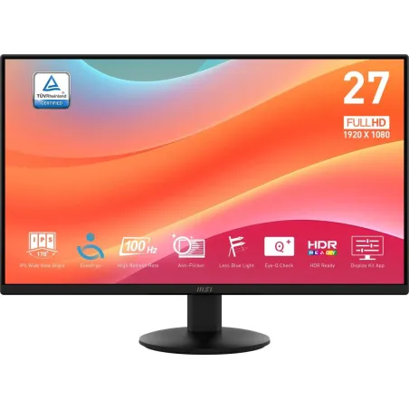 MSI LCD Monitor|MSI|PRO MP272L|27"|Business|Matte|Panel IPS|1920x1080|16:9|100Hz|1 ms|Tilt|Colour Black|PROMP272L