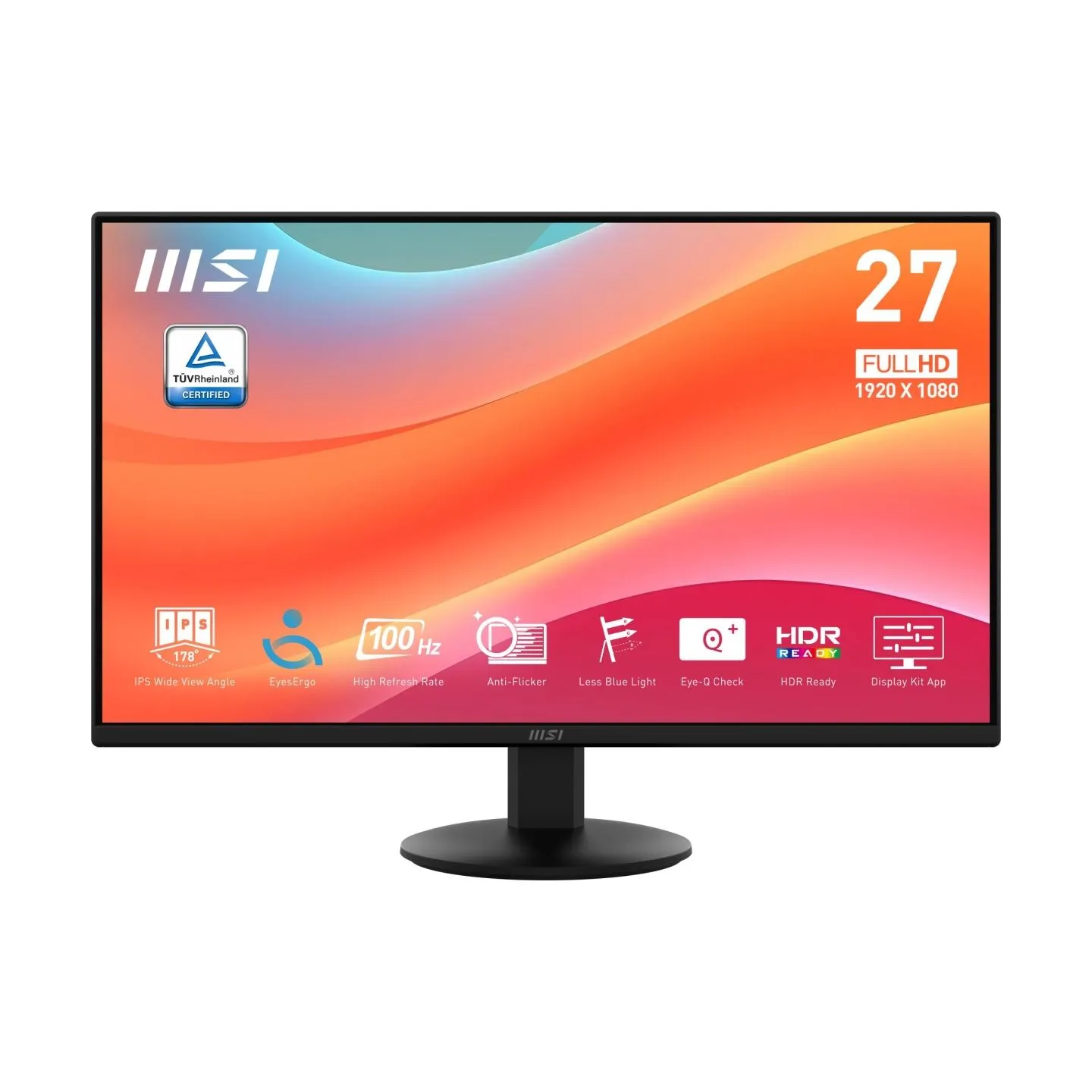 MSI LCD Monitor|MSI|PRO MP272L|27"|Business|Matte|Panel IPS|1920x1080|16:9|100Hz|1 ms|Tilt|Colour Black|PROMP272L