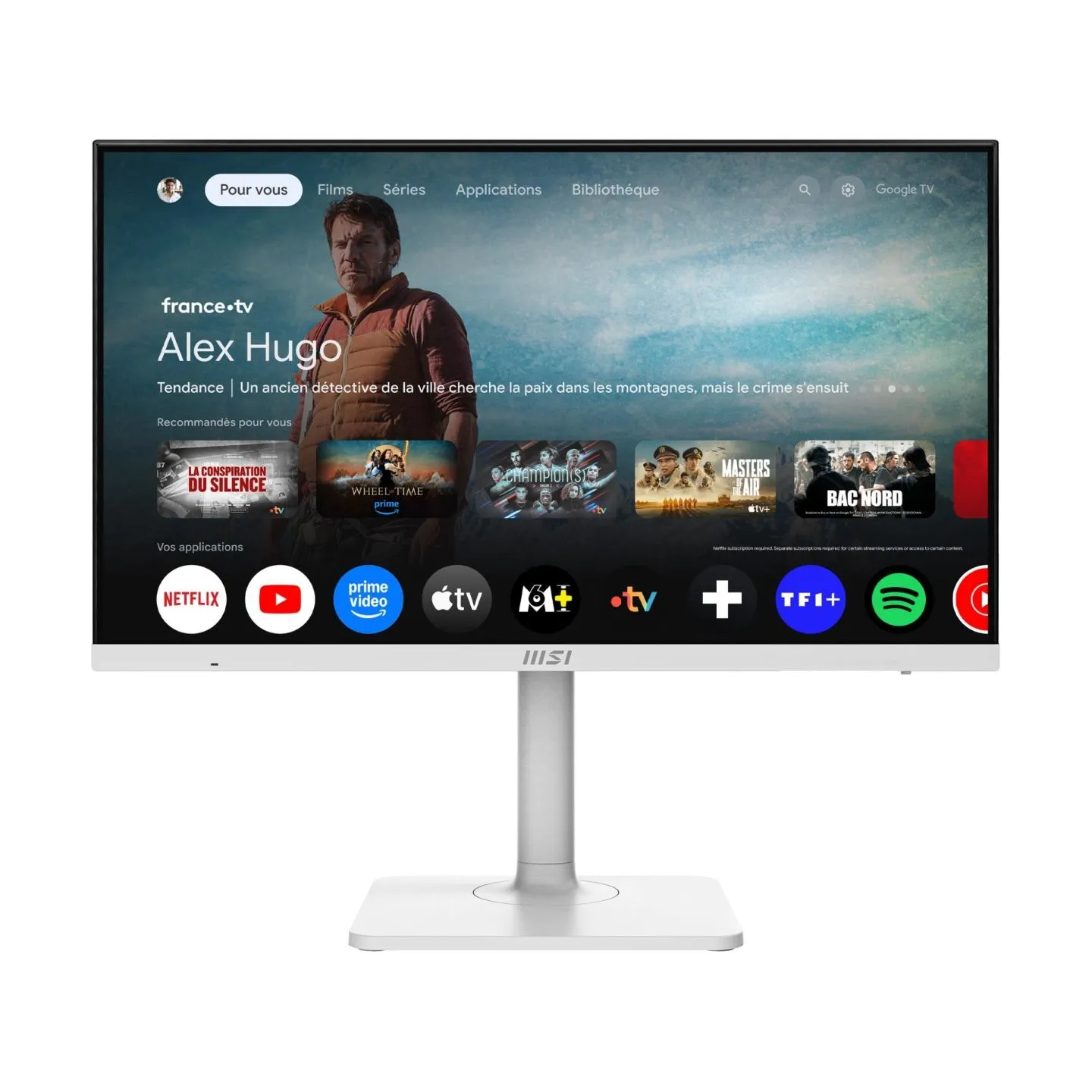 MSI Monitor 27 inches Modern MD272UPSW LED/UHD/Flat/60Hz/white