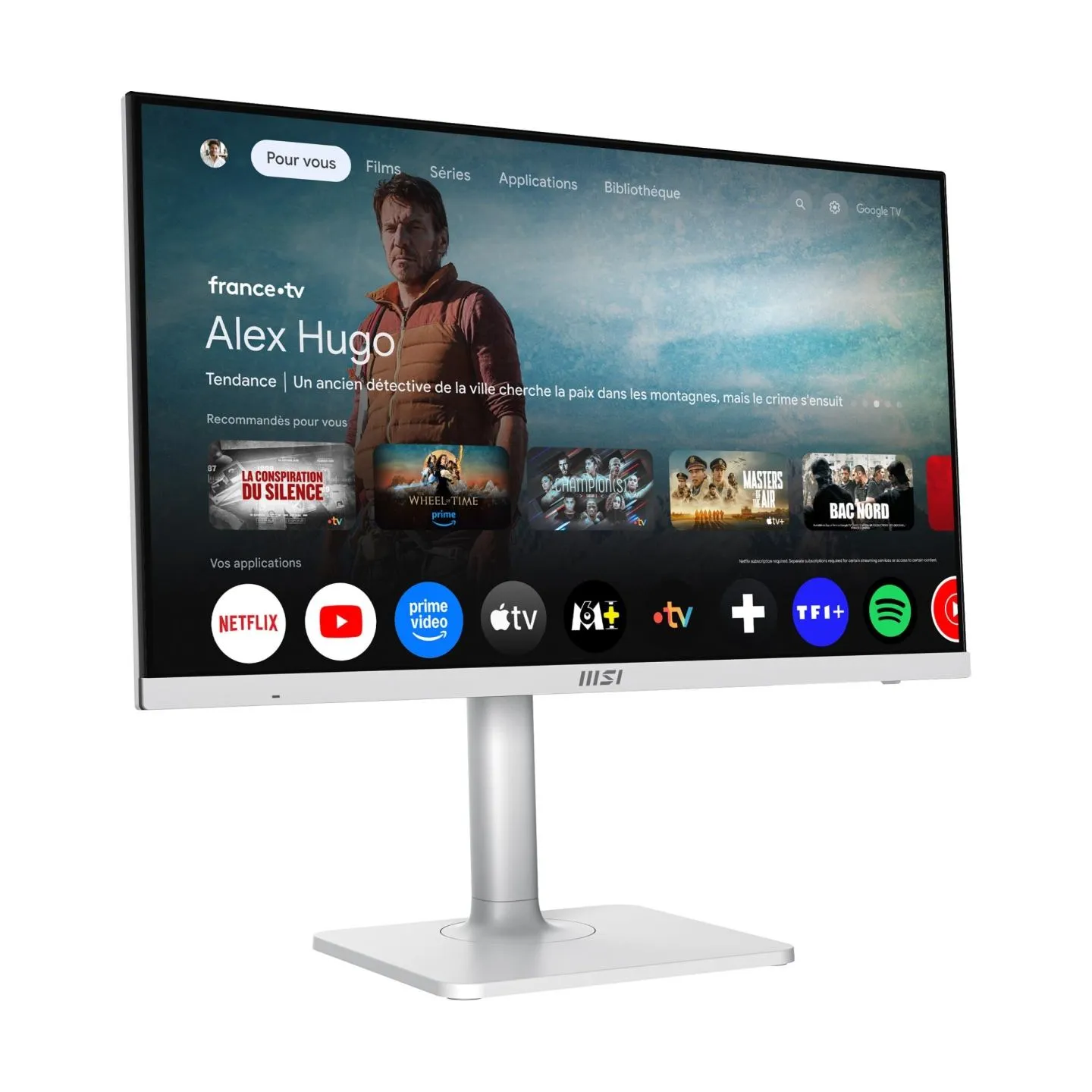 MSI Monitor 27 inches Modern MD272UPSW LED/UHD/Flat/60Hz/white