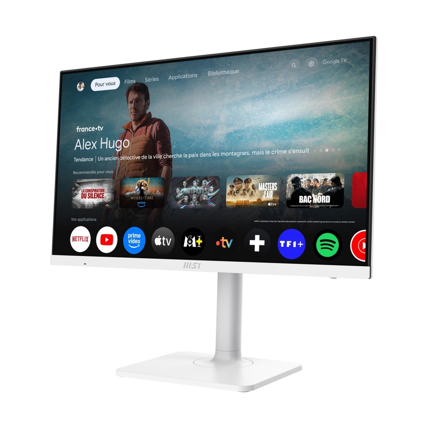MSI Monitor 27 inches Modern MD272UPSW LED/UHD/Flat/60Hz/white