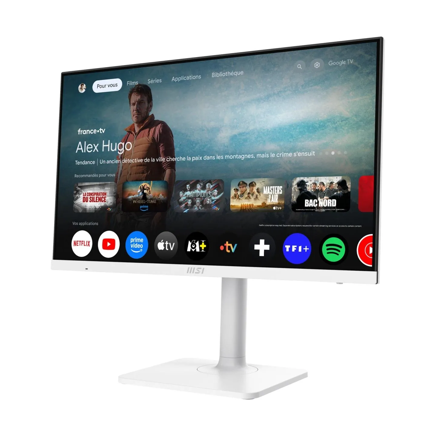 MSI Monitor 27 inches Modern MD272UPSW LED/UHD/Flat/60Hz/white
