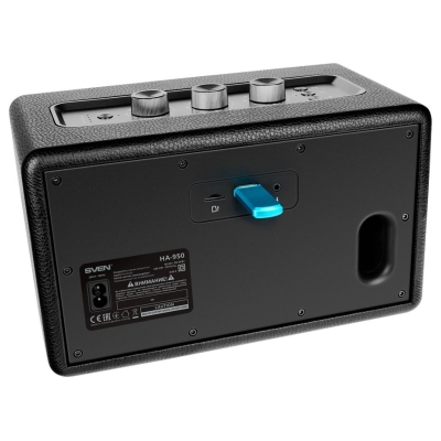 Sven Speaker SVEN HA-950, black, MDF, PU leather (60W, Bluetooth, USB, Micro SD, Remote)