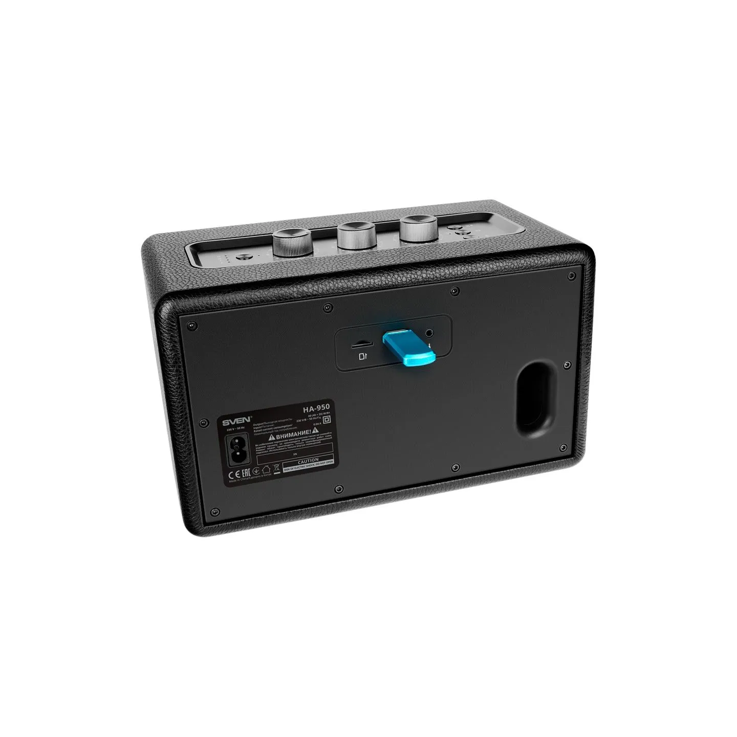 Sven Speaker SVEN HA-950, black, MDF, PU leather (60W, Bluetooth, USB, Micro SD, Remote)