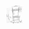 Gembird TV floor stand with caster wheel