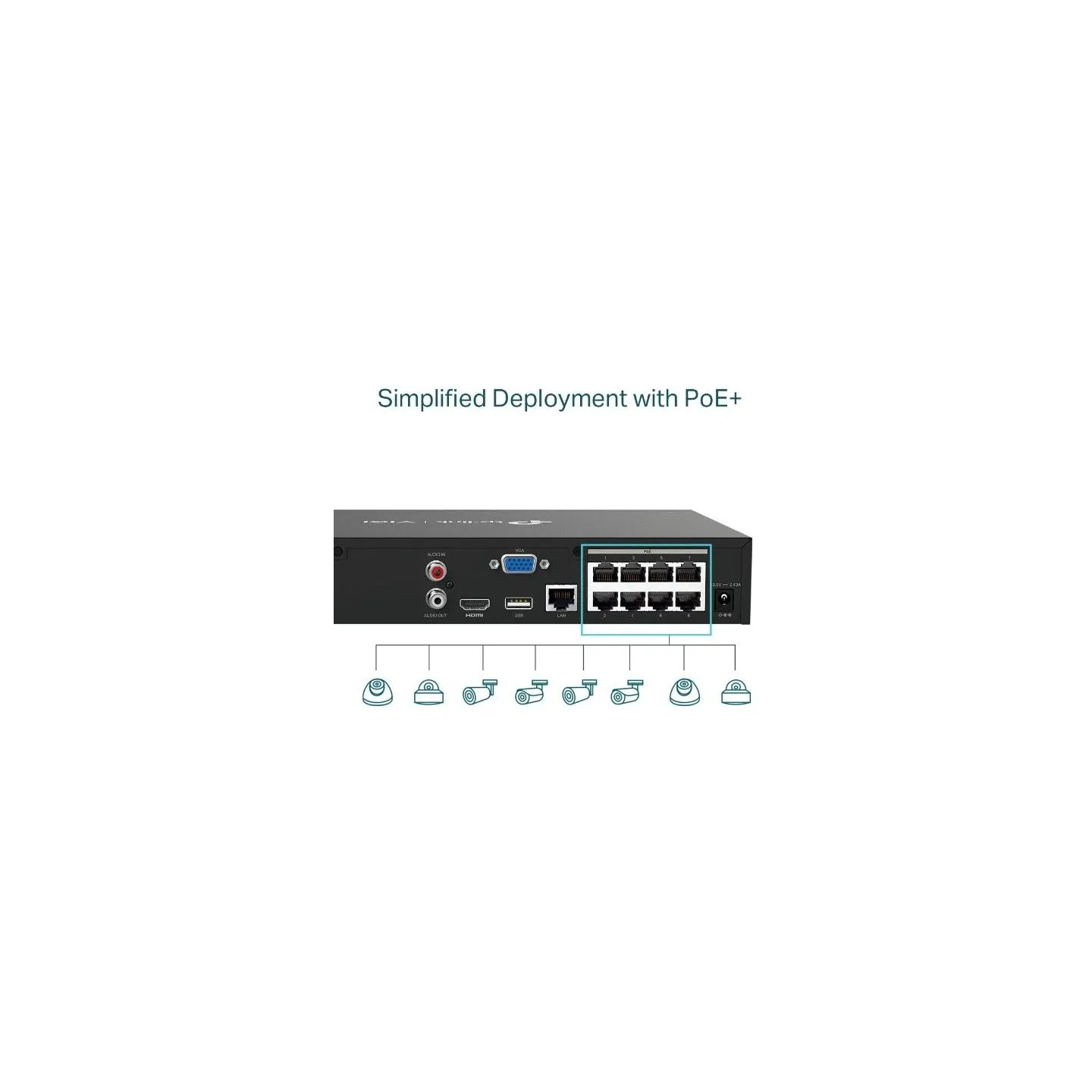 Tp-Link NET VIDEO RECORDER 8CH POE+/VIGI NVR1008H-8MP TP-LINK