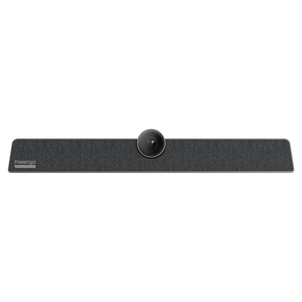 Prestigio Solutions Video Conferencing Collaboration Bar Alpha: UHD, 12MP, 6 mic, 8m (Range), Connection via USB Type-C or AUX