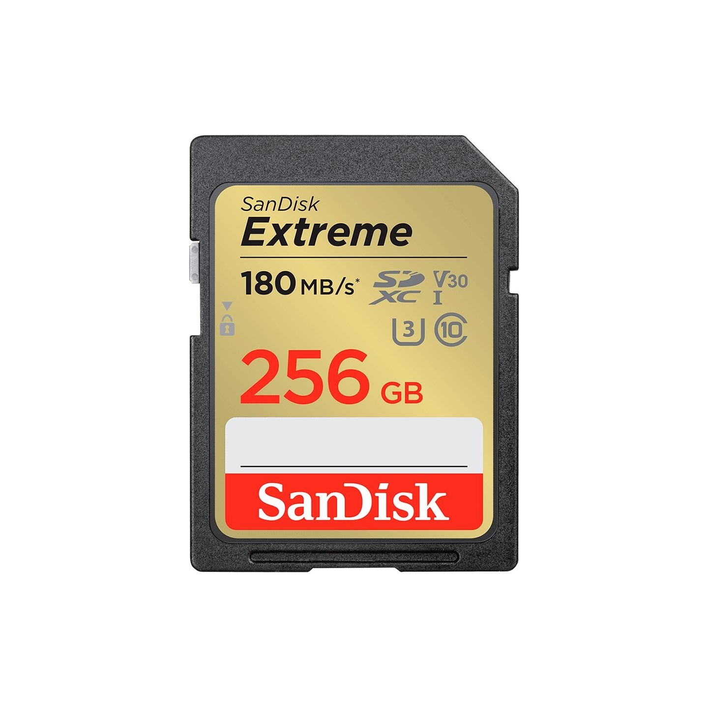 Sandisk Extreme 256GB SDXC Memory Card + 1 year RescuePRO Deluxe up to 180MB/s & 130MB/s Read/Write speeds, UHS-I, Class 10, U3,