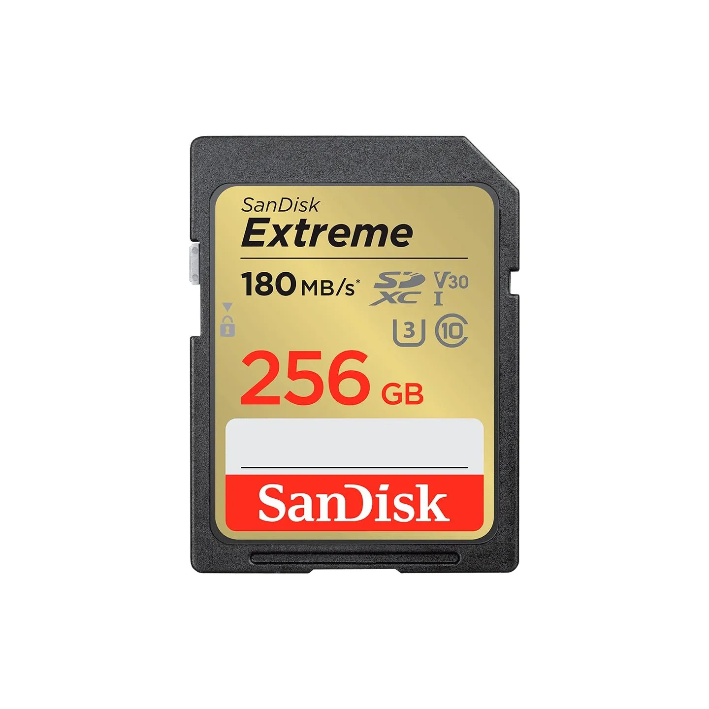 Sandisk Extreme 256GB SDXC Memory Card + 1 year RescuePRO Deluxe up to 180MB/s & 130MB/s Read/Write speeds, UHS-I, Class 10, U3,