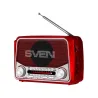 Sven Speaker SVEN SRP-150, red (3W, Bluetooth, FM/AM/SW, USB, microSD, flashlight, battery)