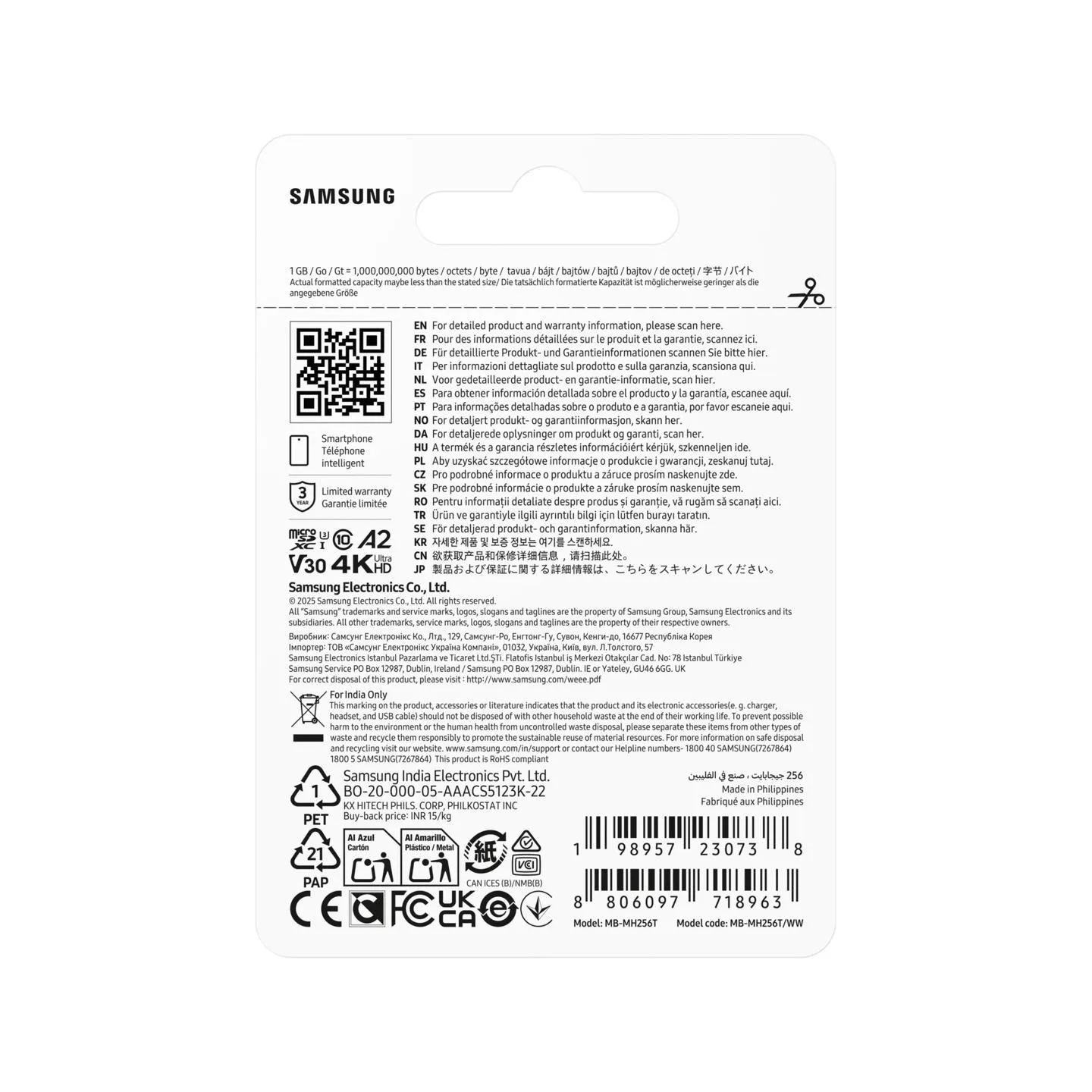 Samsung 256GB T9 microSDCX UHS-I microSD Card