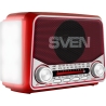 Sven Speaker SVEN SRP-150, red (3W, Bluetooth, FM/AM/SW, USB, microSD, flashlight, battery)