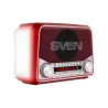 Sven Speaker SVEN SRP-150, red (3W, Bluetooth, FM/AM/SW, USB, microSD, flashlight, battery)