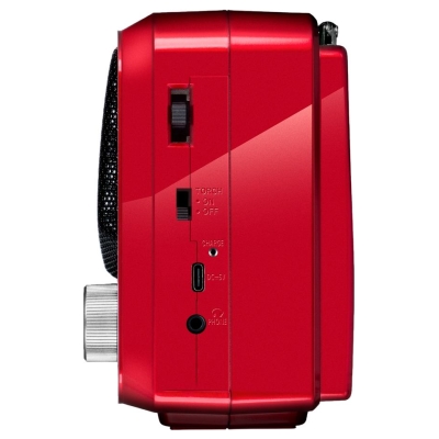 Sven Speaker SVEN SRP-150, red (3W, Bluetooth, FM/AM/SW, USB, microSD, flashlight, battery)
