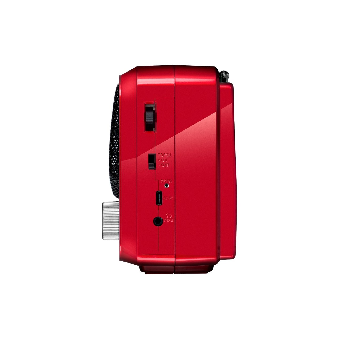 Sven Speaker SVEN SRP-150, red (3W, Bluetooth, FM/AM/SW, USB, microSD, flashlight, battery)