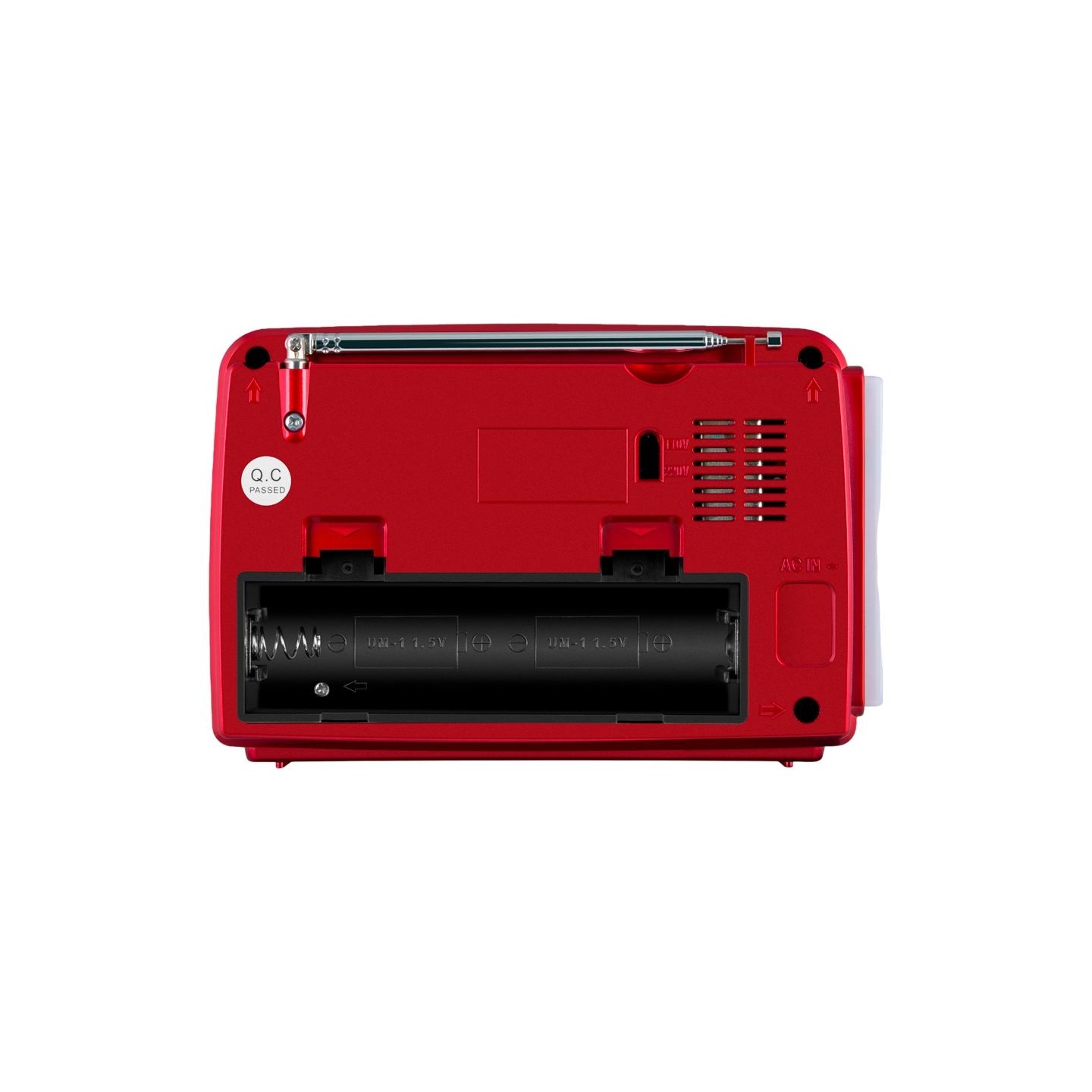 Sven Speaker SVEN SRP-150, red (3W, Bluetooth, FM/AM/SW, USB, microSD, flashlight, battery)