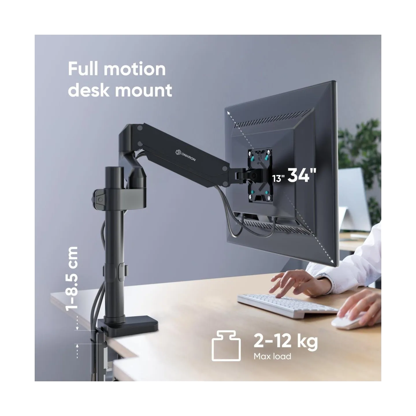 Onkron MONITOR ACC DESK MOUNT/13-34" BLACK G75-B ONKRON
