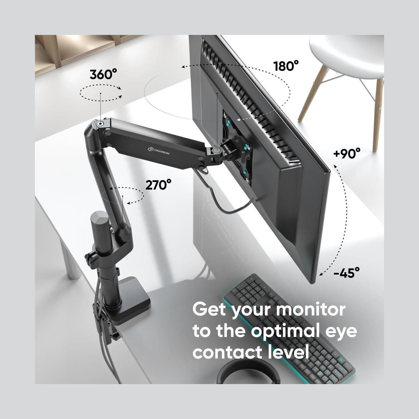 Onkron MONITOR ACC DESK MOUNT/13-34" BLACK G75-B ONKRON