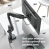 Onkron MONITOR ACC DESK MOUNT/13-34" BLACK G75-B ONKRON
