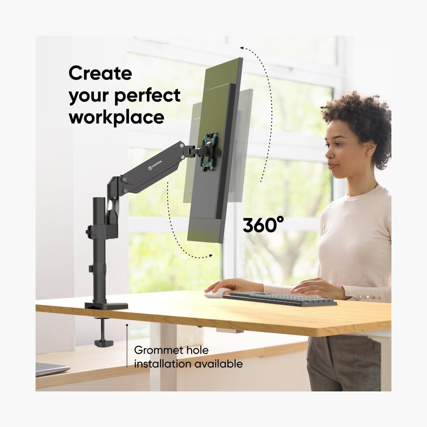 Onkron MONITOR ACC DESK MOUNT/13-34" BLACK G75-B ONKRON