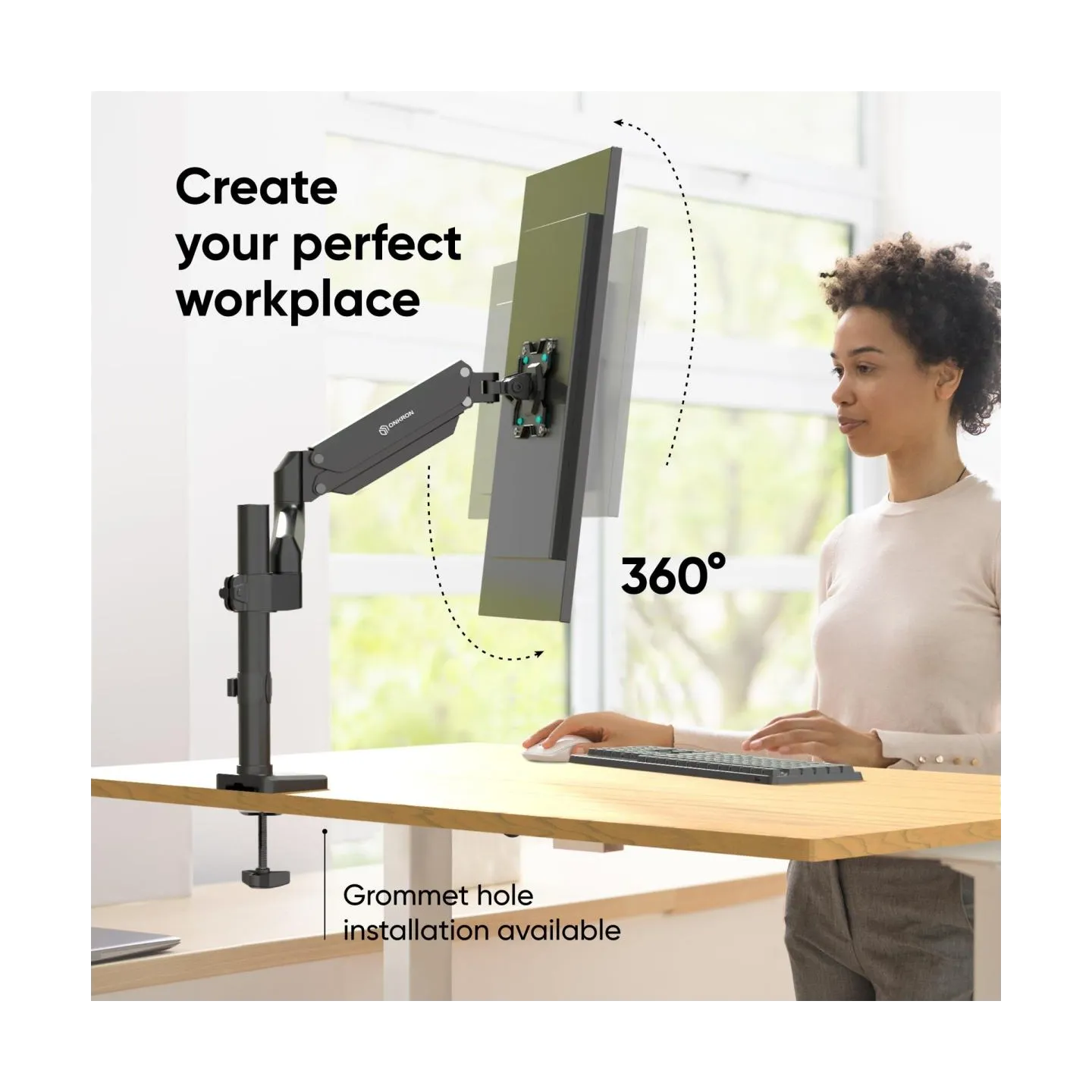 Onkron MONITOR ACC DESK MOUNT/13-34" BLACK G75-B ONKRON