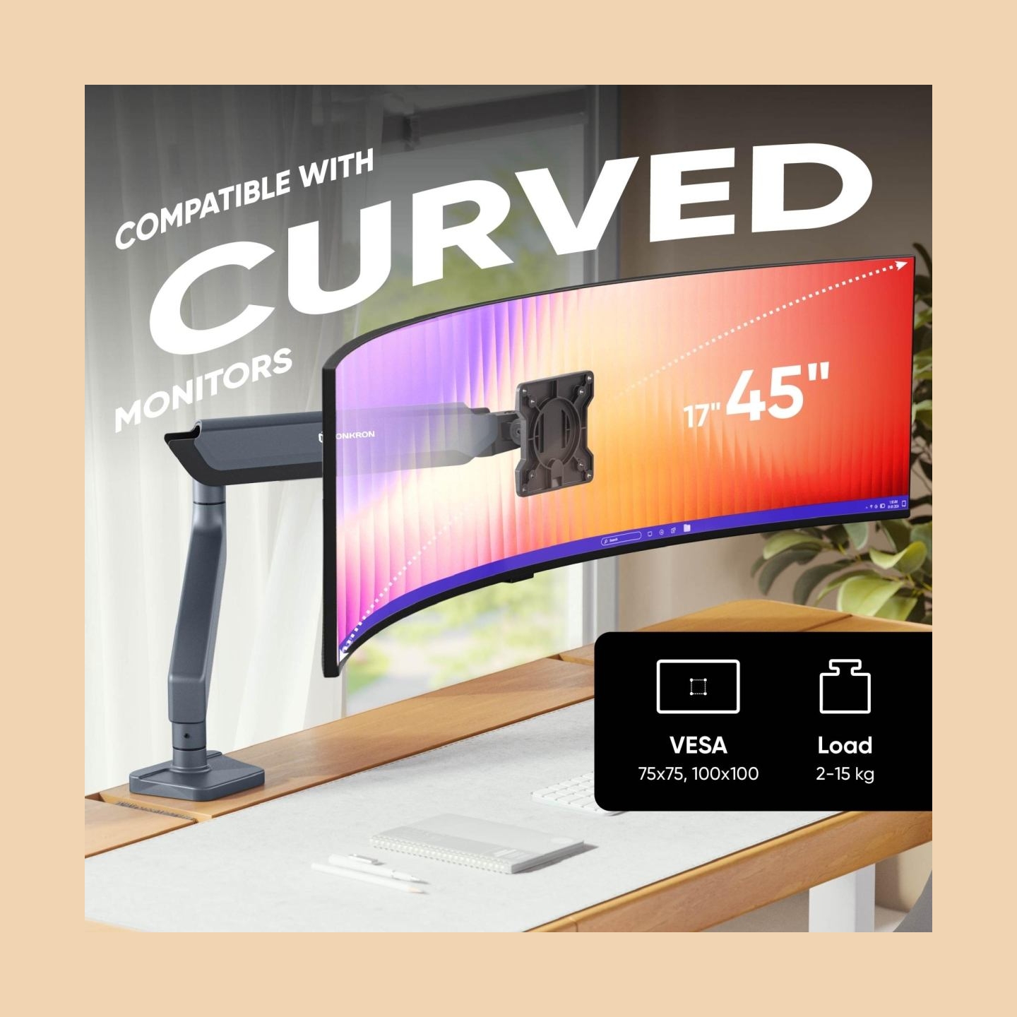 Onkron MONITOR ACC DESK MOUNT/17-45" GRAPHITE G95-G ONKRON