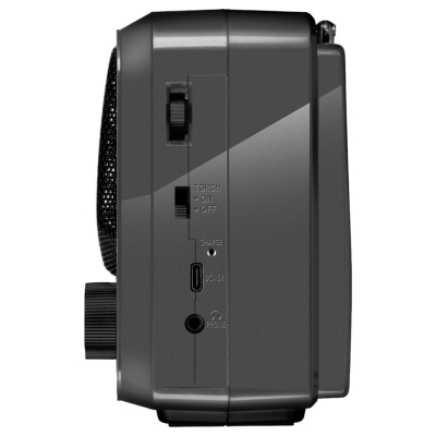 Sven Speaker SVEN SRP-150, gray (3W, Bluetooth, FM/AM/SW, USB, microSD, flashlight, battery)