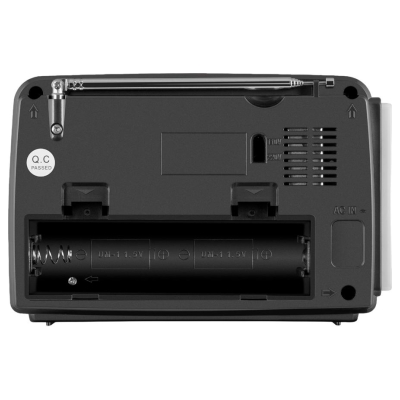 Sven Speaker SVEN SRP-150, gray (3W, Bluetooth, FM/AM/SW, USB, microSD, flashlight, battery)