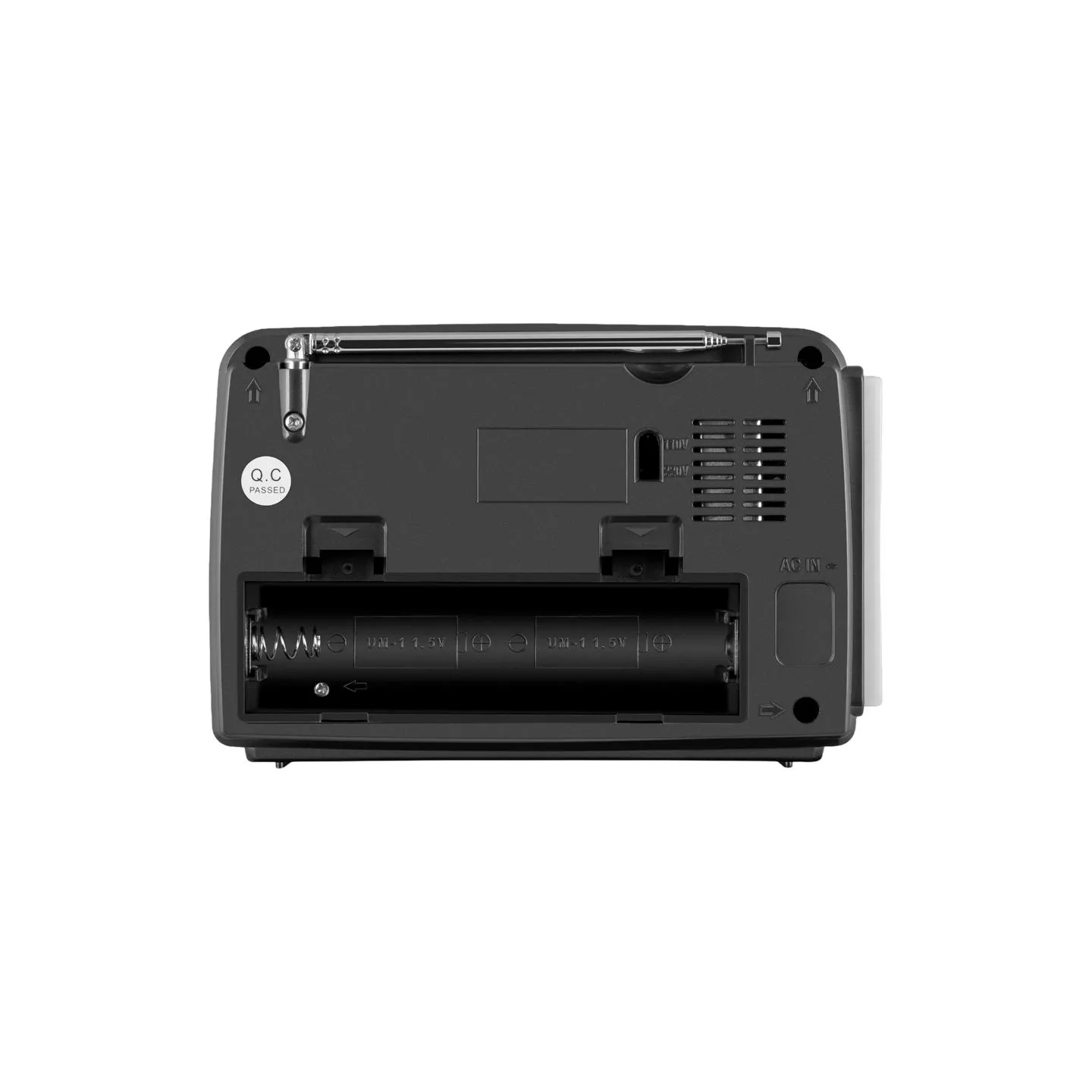 Sven Speaker SVEN SRP-150, gray (3W, Bluetooth, FM/AM/SW, USB, microSD, flashlight, battery)