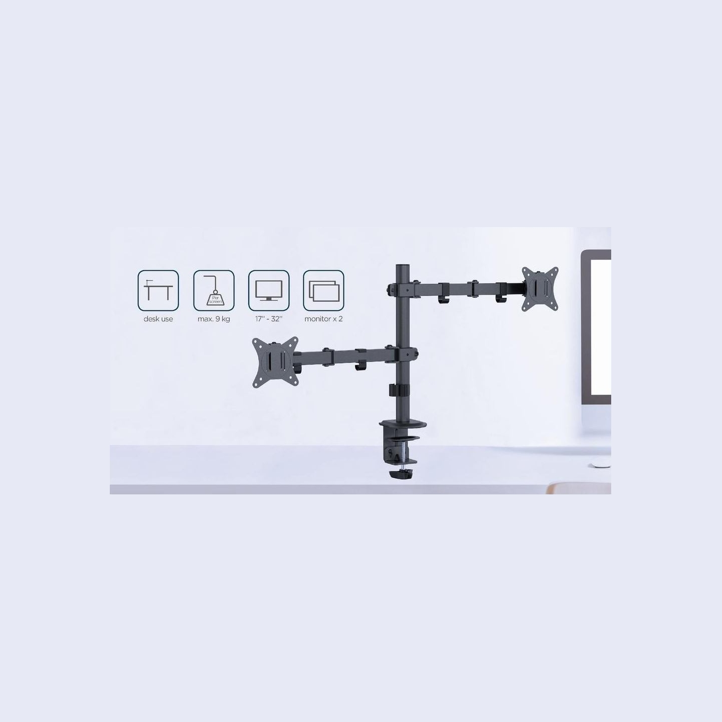 Gembird DISPLAY ACC MOUNTING ARM/17-32" MA-D2-03 GEMBIRD