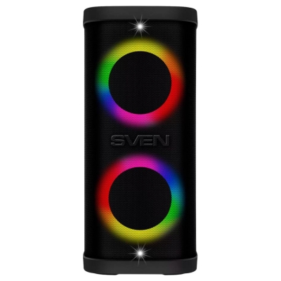 Sven Portable speaker SVEN PS-950, black, power output 2x80W (RMS), TWS, Bluetooth, IPx4, FM, USB, microSD, LED-display, lithium
