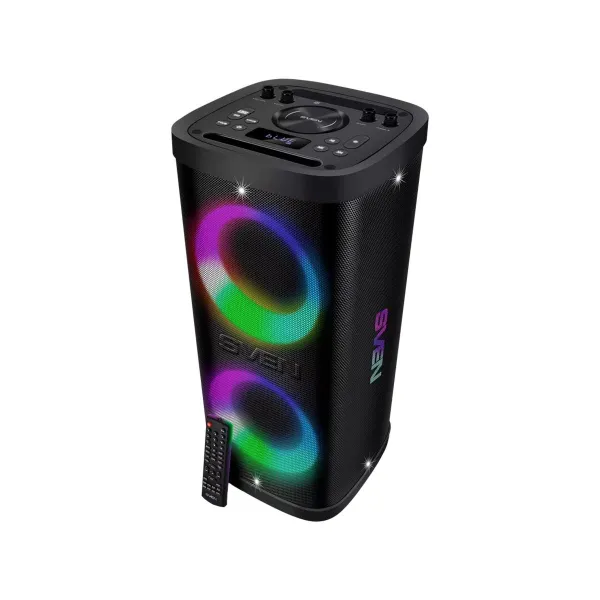 Sven Portable speaker SVEN PS-950, black, power output 2x80W (RMS), TWS, Bluetooth, IPx4, FM, USB, microSD, LED-display, lithium