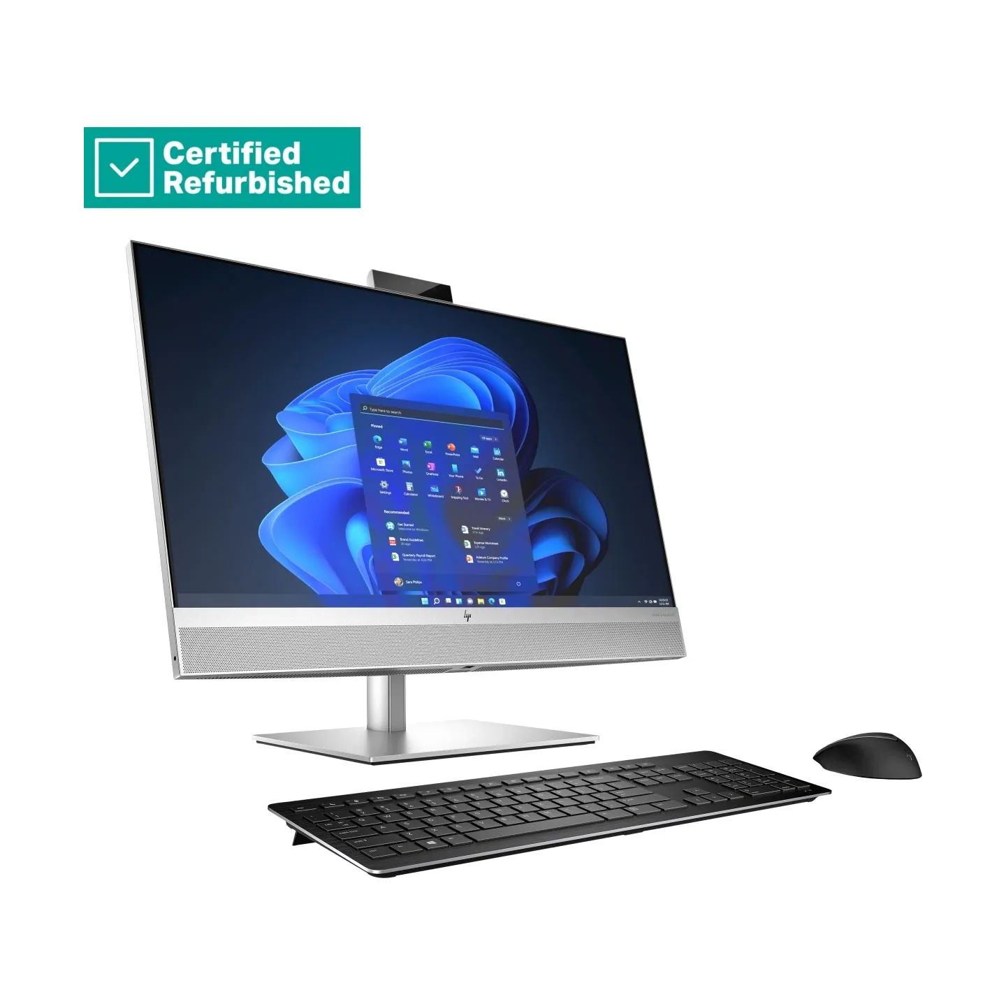 HP RENEW SILVER HP Elite 870 G9 AIO All-In-One 27 - i7-14700, 16GB, 512GB SSD, 27 FHD Non-Touch AG, Height Adjustable, DOS, 1 ye