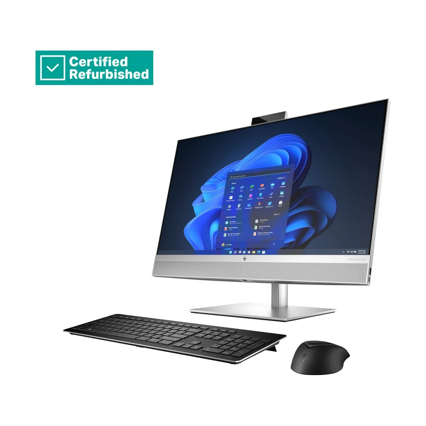 HP RENEW SILVER HP Elite 870 G9 AIO All-In-One 27 - i7-14700, 16GB, 512GB SSD, 27 FHD Non-Touch AG, Height Adjustable, DOS, 1 ye