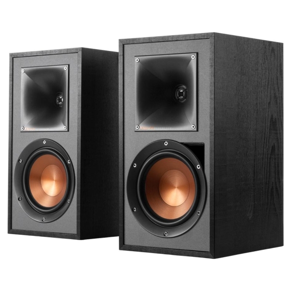 Klipsch Reference R-51PM Powered Bookshelf Speakers, Black, Pair