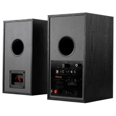 Klipsch Reference R-51PM Powered Bookshelf Speakers, Black, Pair