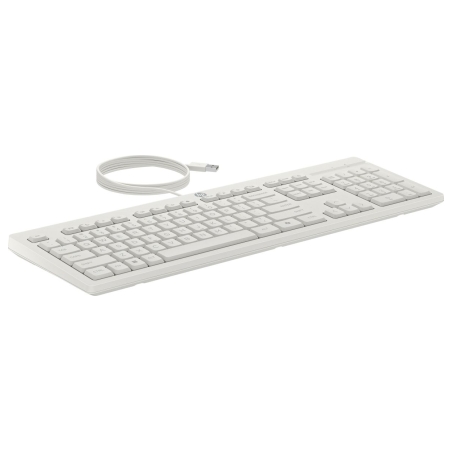 HP 225 G2 USB Wired Mouse Keyboard Combo, Copilot Key - Cashmere White - ESTONIAN / AW5S6AA#ARK
