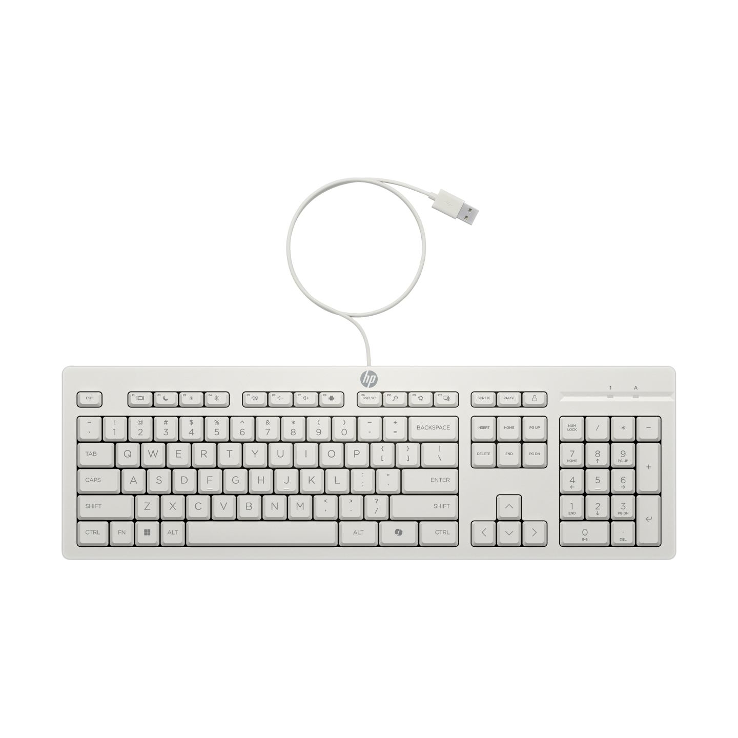 HP 225 G2 USB Wired Mouse Keyboard Combo, Copilot Key - Cashmere White - ESTONIAN / AW5S6AA#ARK