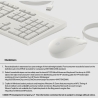HP 225 G2 USB Wired Mouse Keyboard Combo, Copilot Key - Cashmere White - ESTONIAN / AW5S6AA#ARK