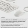 HP 225 G2 USB Wired Mouse Keyboard Combo, Copilot Key - Cashmere White - ESTONIAN / AW5S6AA#ARK