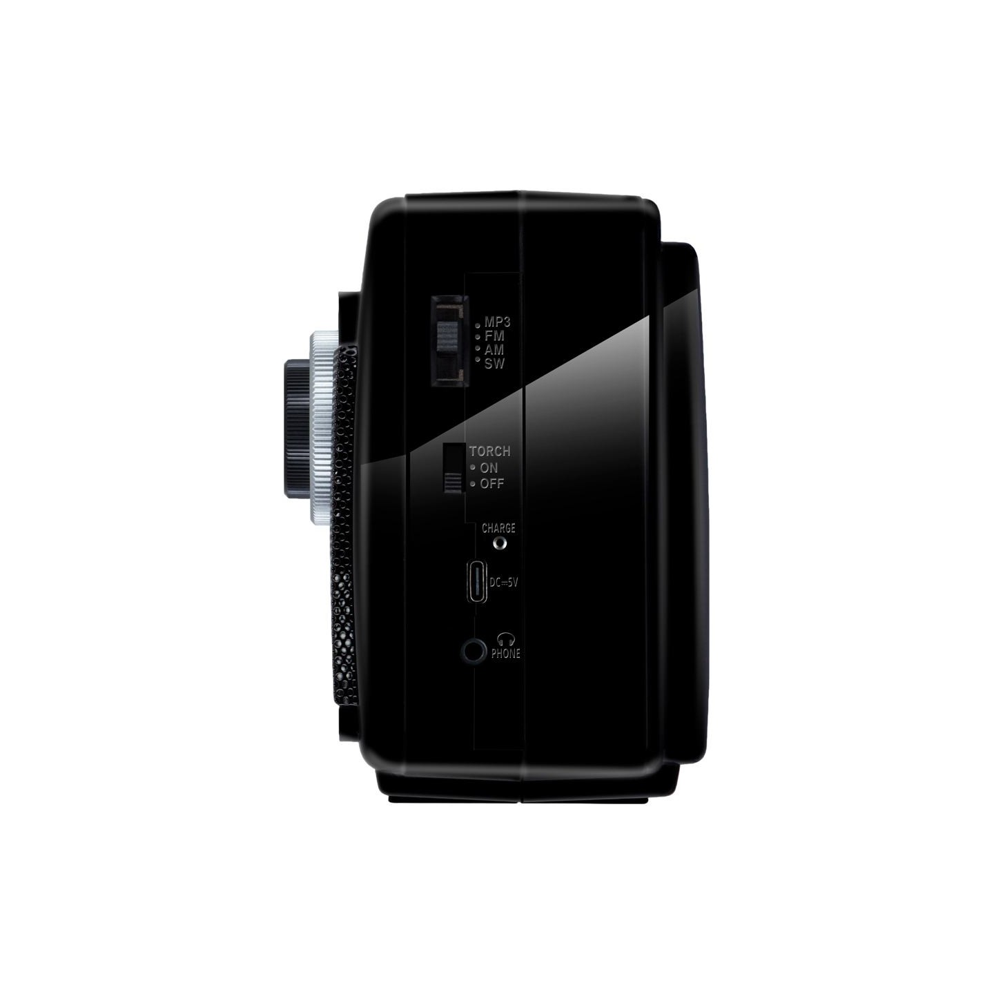Sven Speaker SVEN SRP-155, black (3W, Bluetooth, FM/AM/SW, USB, microSD, flashlight, battery)