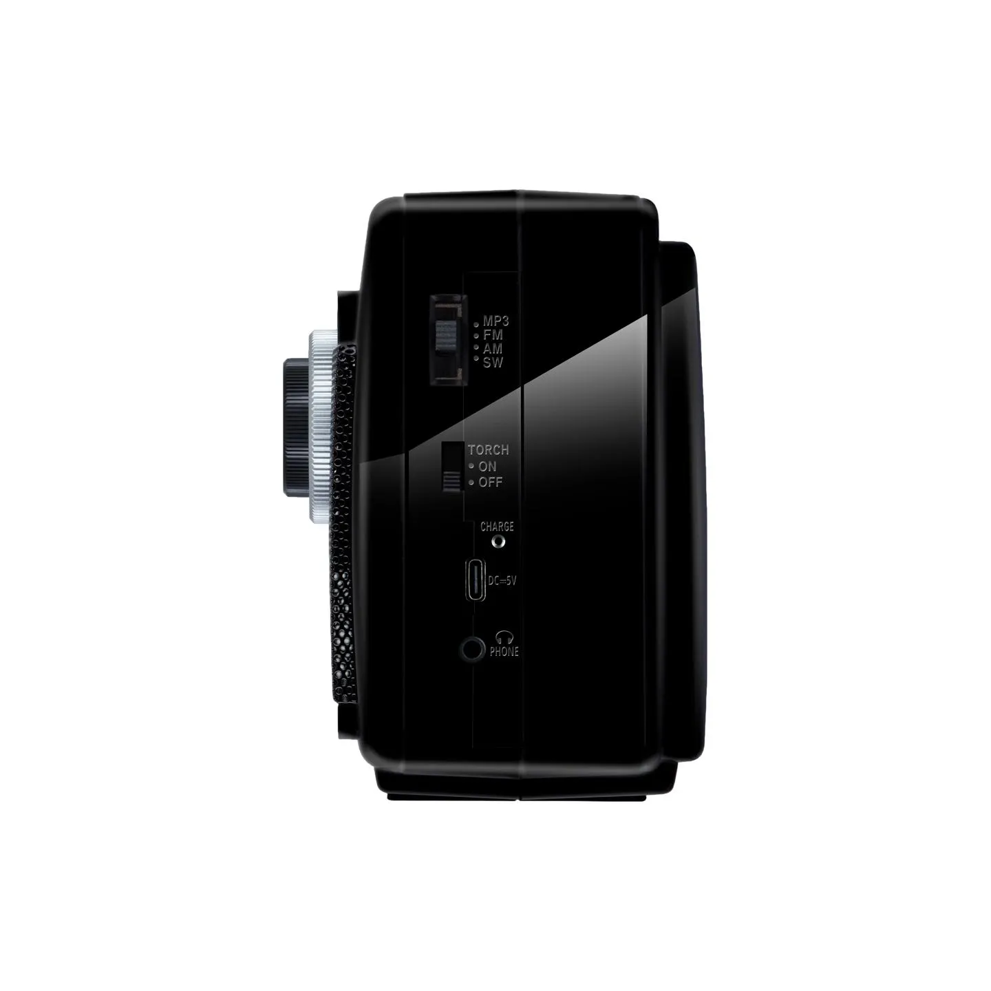 Sven Speaker SVEN SRP-155, black (3W, Bluetooth, FM/AM/SW, USB, microSD, flashlight, battery)